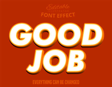 Good job text, 3d youth style editable text effectのイラスト素材