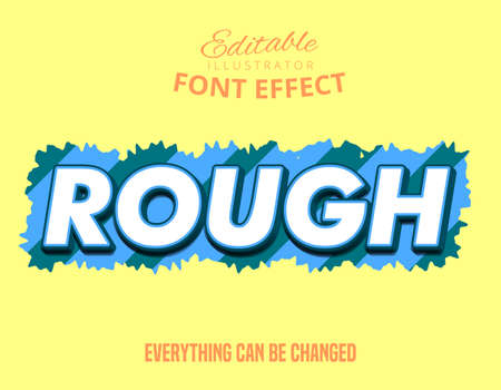 Turquoise roughen text effectのイラスト素材
