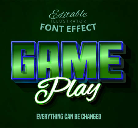 Game play text, editable font effectのイラスト素材