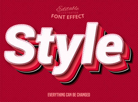 Style text, editable text effect