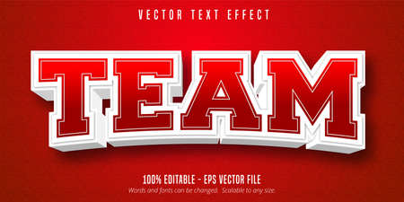 Team text, sport style editable text effectのイラスト素材