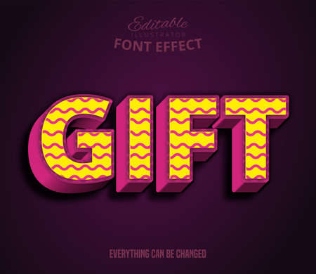 Gift text, editable text effectのイラスト素材