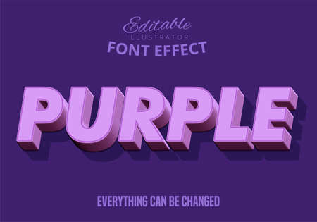 Purple text, editable text styleのイラスト素材