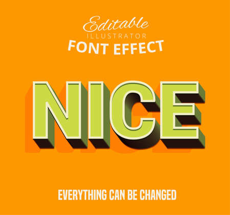 Nice text, editable text styleのイラスト素材