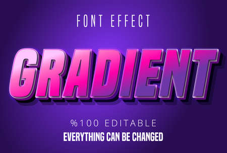 Colorful gradient font effect