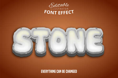 Stone text, editable font effectのイラスト素材