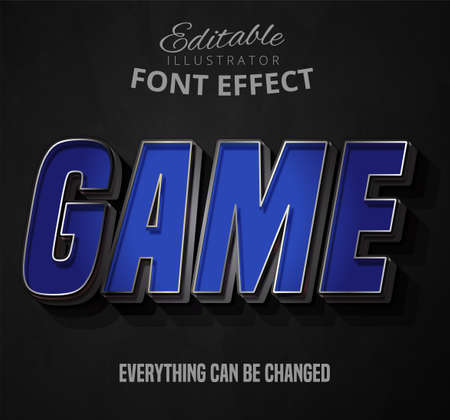 Game text, editable font effect