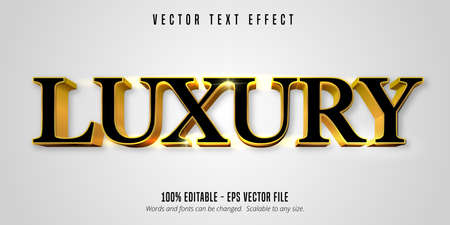 Luxury text, shiny gold style editable text effectのイラスト素材