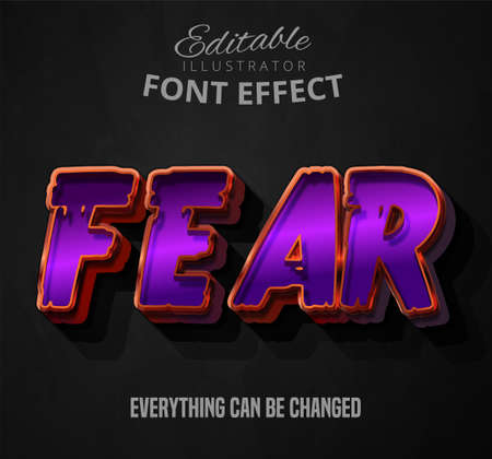Fear text, editable font effectのイラスト素材