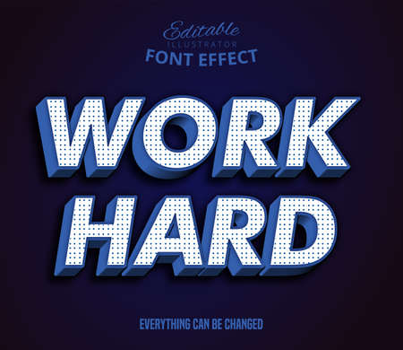 Work Hard text, editable text effectのイラスト素材
