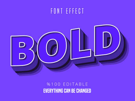 Strong bold modern font effectのイラスト素材