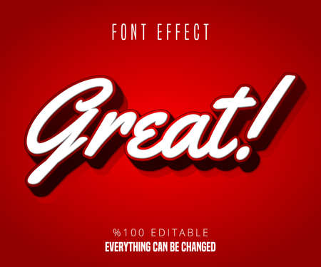Great text, editable font effect