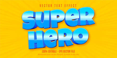 Super hero text, mobile game style editable text effectのイラスト素材