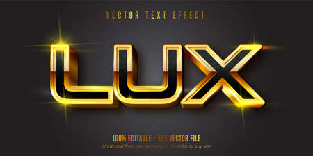 Lux text, shiny gold style editable text effectのイラスト素材