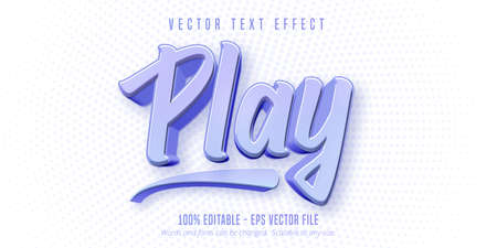 Play text, game style editable text effectのイラスト素材