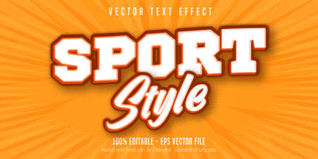 Sport style text, pop art style editable text effectのイラスト素材