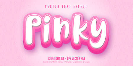 Pinky text, cartoon style editable text effectのイラスト素材