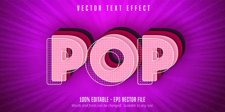 Pop text, pop art style editable text effect