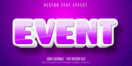Event text, cartoon style editable text effectのイラスト素材