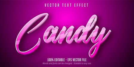 Candy text, cartoon style editable text effectのイラスト素材