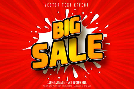 Big sale text, shopping style editable text effectのイラスト素材