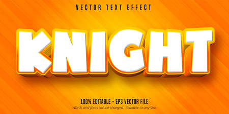 Knight text, cartoon style editable text effectのイラスト素材