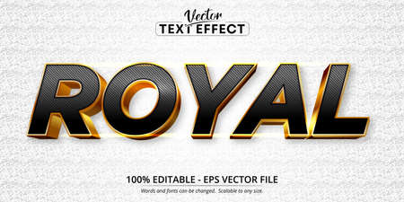 Royal text, shiny gold style editable text effect
