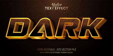Dark text, shiny gold style editable text effectのイラスト素材