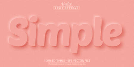 Simple text, neumorphism editable text effectのイラスト素材