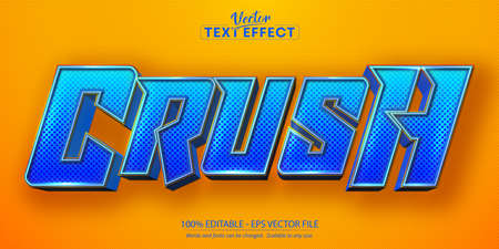 Crush text, cartoon style editable text effectのイラスト素材