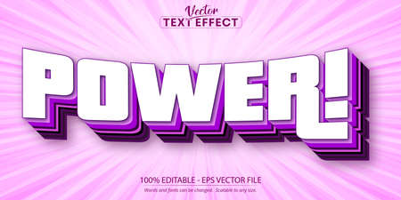 Power text, cartoon style editable text effectのイラスト素材