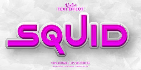 Squid text, 3d game style editable text effectのイラスト素材