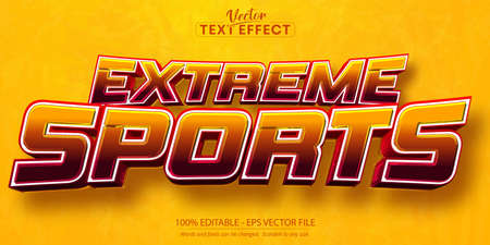 Sport text effect, editable extreme sports text and game text styleのイラスト素材