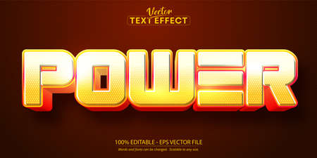 Power text effect, editable cartoon text styleのイラスト素材