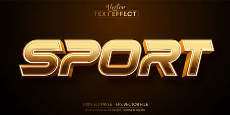 Sport text effect, editable shiny cartoon text styleのイラスト素材