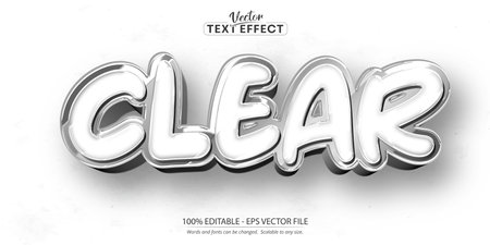 Clear text, silver color and minimalistic style editable text effectのイラスト素材