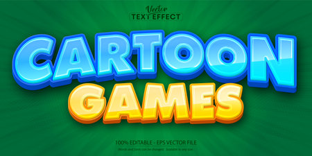 Cartoon text effect, editable comic and cartoon text styleのイラスト素材
