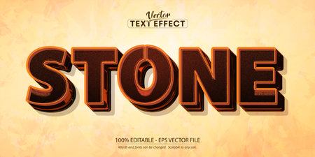 Stone text effect, editable 3d medieval and battle text styleのイラスト素材