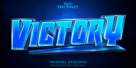 Victory text effect, editable esport text styleのイラスト素材