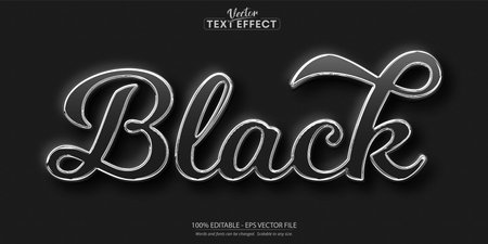 Black text effect template, editable trend text styleのイラスト素材