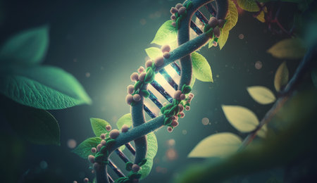 human dna gene green nature concept image backgroundの素材