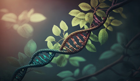 human dna gene green nature concept image backgroundの素材