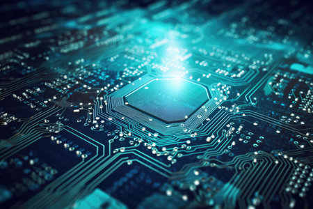 Security and data protection in technological development imageの素材