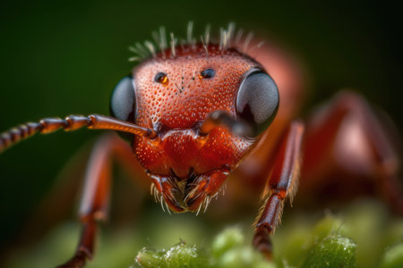 Ant, macro photography, close up shallow focus with Generative AIの素材