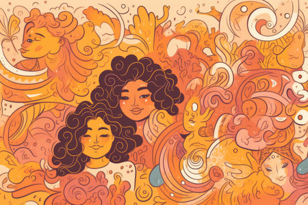 Retro illustration of lgbtq members for Pride month. generative aiの素材