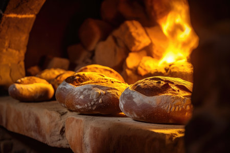 The glowing warmth of a traditional bread oven. Generative AIの素材