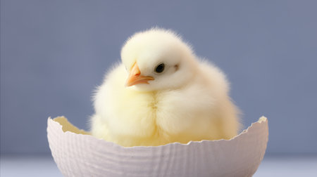 baby chick in the eggの素材