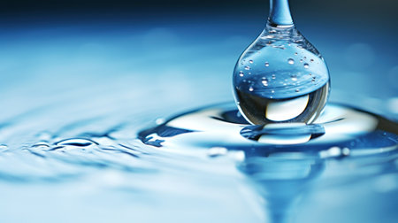 Close-up of water drop. Generative AIの素材