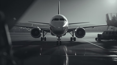 A plane ready to fly.の素材