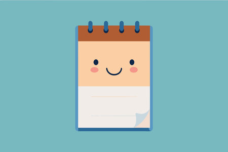 A cartoonish face with a smile on a blue backgroundのイラスト素材